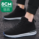 Демисезонная высокая спортивная обувь для отдыха, туфли, кроссовки, 8см, в корейском стиле