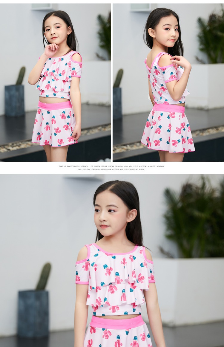 Đồ bơi cho trẻ em Cô gái Công chúa Bé Nhỏ Vừa Lớn Trẻ Chia Váy Học Sinh Đồ Đồ Mùa Xuân Hot Thiết bị chống nắng - Bộ đồ bơi của Kid đồ bơi cho bé gái