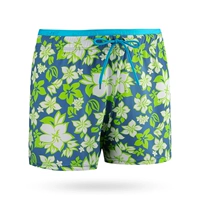 Зеленые комфортные штаны, в цветочек