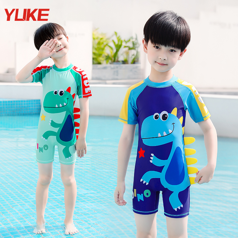 Children's swimsuit Boys ' baby middle and large children's swimwear 2021 new sunscreen one-piece boy swimming suit set