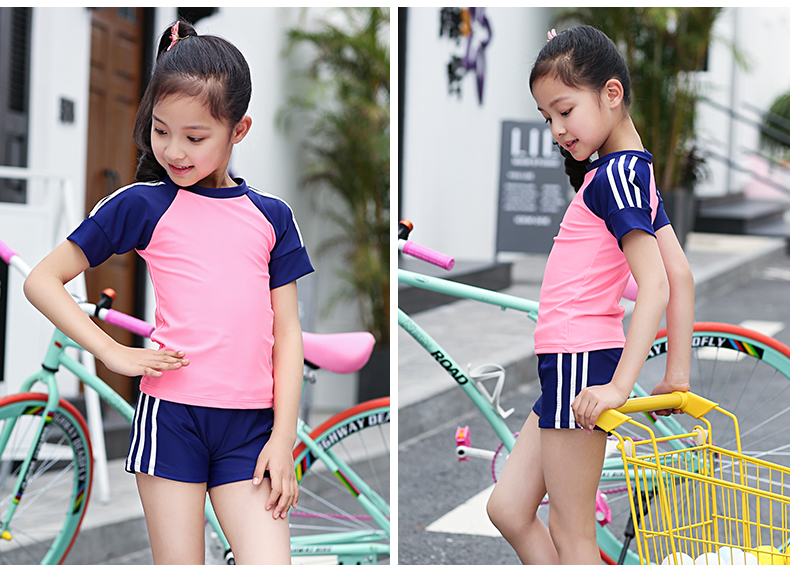 Đồ bơi cho trẻ em Cô gái Cô gái Chia nhỏ Đồ bơi cho trẻ em Đồ bơi chống nắng Đồ khô nhanh Đồ bơi bảo thủ Đồ bơi - Bộ đồ bơi của Kid đồ bơi be gái 8 tuổi
