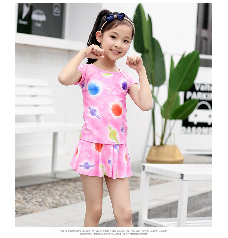 Trẻ em của Đồ Bơi Cô Gái Kem Chống Nắng Cô Gái Chia Đồ Tắm Bé Trai Lớn Sinh Viên Bãi Biển Spa Công Chúa Váy Đồ Bơi đồ bơi bé gái 10 tuổi