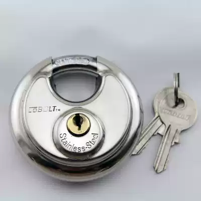 Round cake lock round padlock anti-theft waterproof anti-rust warehouse padlock horizontal open padlock stainless steel anti-theft window padlock sale