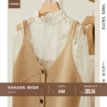 All wool hand-woven knitted camisole vest 2021 Autumn New temperament Joker slim cardigan women