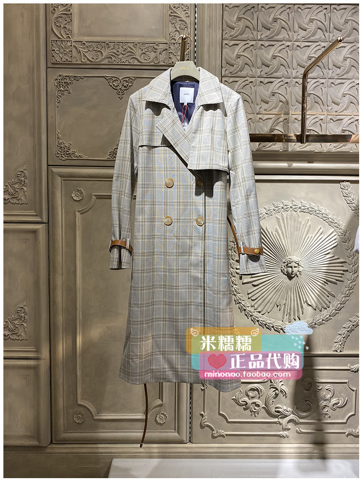 Spot 1RH1054910 Euro time force 2020 Spring special cabinet Plaid Windcoat Jacket 1B 1390