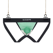 Sexy Low Waist Double Dingy Pants Pure Color Mesh Transparent Elephant Nasal Briefs Plastic Body Tpants Interest Aircraft Pants Head High Bomb