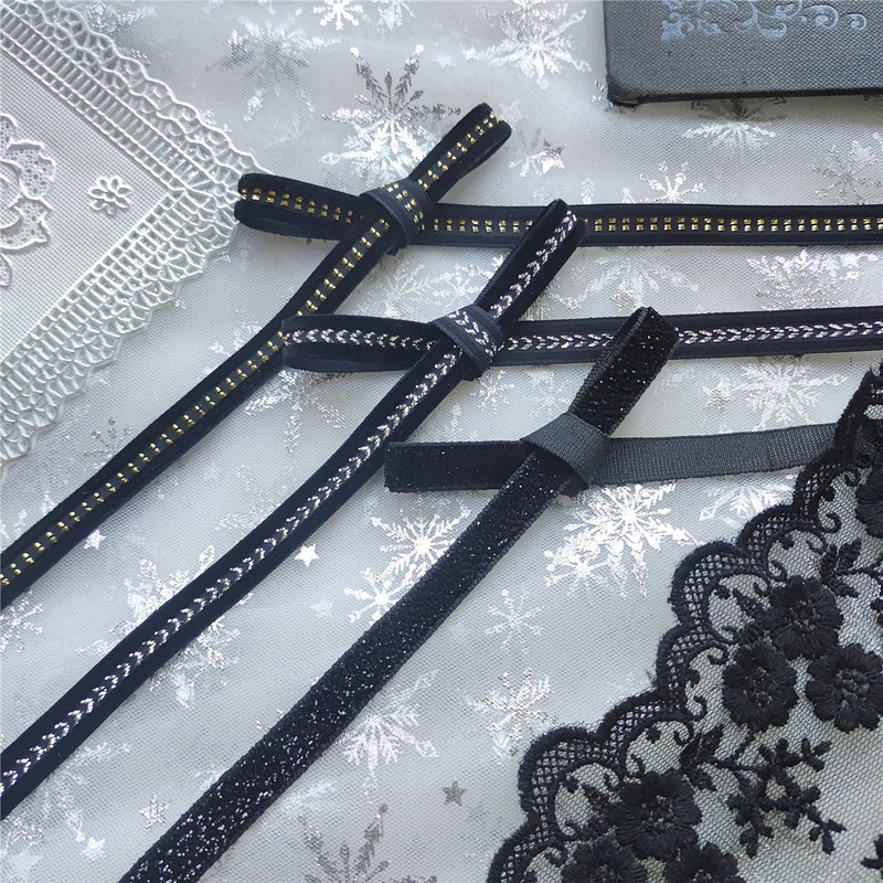 Gold Thread Velvet Ribbon, Onion Velvet, Velvet Woven Ribbon, DIY Handmade Materials, Accessories, Lolita Brooch Making