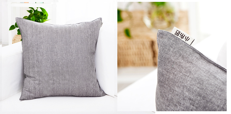Đơn giản Nhật Bản không thấm nước bông gối đệm màu rắn sofa ngủ trưa văn phòng thắt lưng áo gối áo gối xe trở lại gối tựa lưng cao su non