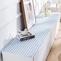 Nordic minimalist grid TV cabinet Gaib table cloth tea table cloth napkins sidestand Shoe Cabinet Bucket Cabinet Rectangular Table Flag