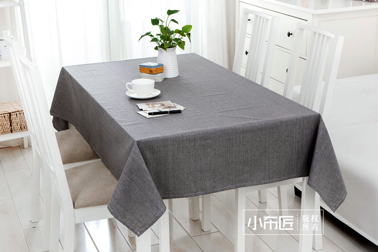 Đơn giản không thấm nước khăn trải bàn cotton và linen màu rắn bàn hội nghị vải bàn cà phê bảng vải che Bắc Âu tủ TV ins phong cách Nhật Bản