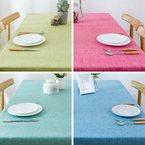 Nordic modern minimalist household Day simple ins linen solid color tablecloth coffee table cover tablecloth table cloth cotton linen cotton linen