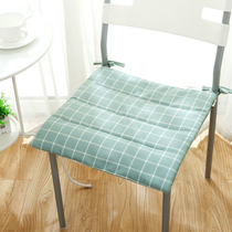 Simple Plaid Nordic cushion thin dining chair cushion four seasons non-slip office student classroom bench seat cushion
