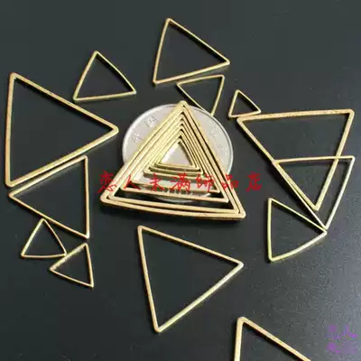 8-32mm DIY jewelry material metal accessories pure copper smooth triangular pendants geometric earring accessories