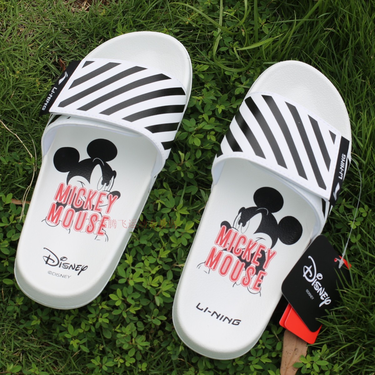 Li Ning Dép X Disney Joint Limited Edition 2019 Summer New Velcro Mickey couple model AGAP001 - Dép thể thao dép lào