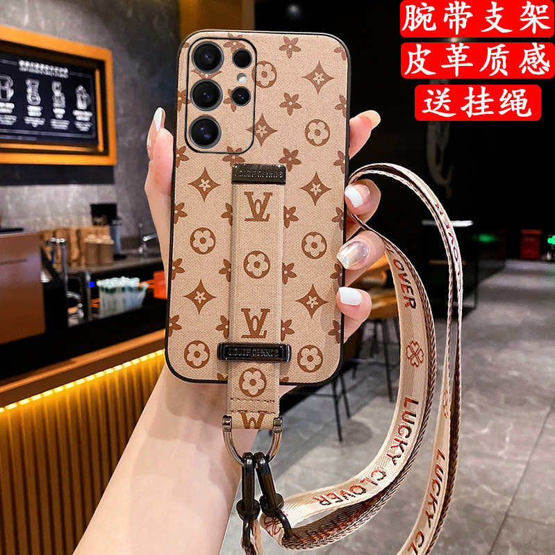 Louiedennis Is Suitable for Samsung S26 Mobile Phone Case, S25 Leather Ultra Wristband, S24 Silicone Case, S23 Protective Cover, S22 Shell, S21 Anti-Fall + Fe Leather, Note20 Genuine Leather Full Cover