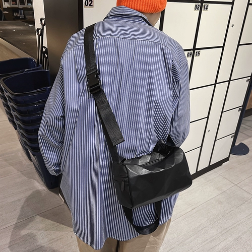 Мужская сумка через плечо, брендовый японский рюкзак для отдыха, полиуретановая сумка на одно плечо, из натуральной кожи