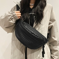 Черная тканая кожаная версия