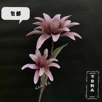 Factory new hot sale foam PE European long branch imitation dried dahlia flower home accessories floor designer decorative flower