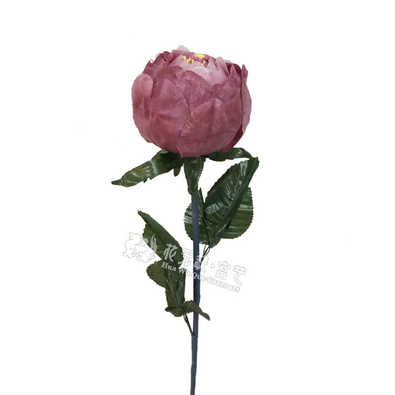 Factory direct sales European-style imitation fake flower decorative flower Indoor single fabric bouquet handle bouquet decoration fat rose