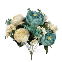 Factory direct simulation European bouquet velvet peony fake flower decorative flower living room decoration simulation peony flower Flower