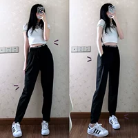 Черные быстросохнущие шелковые штаны