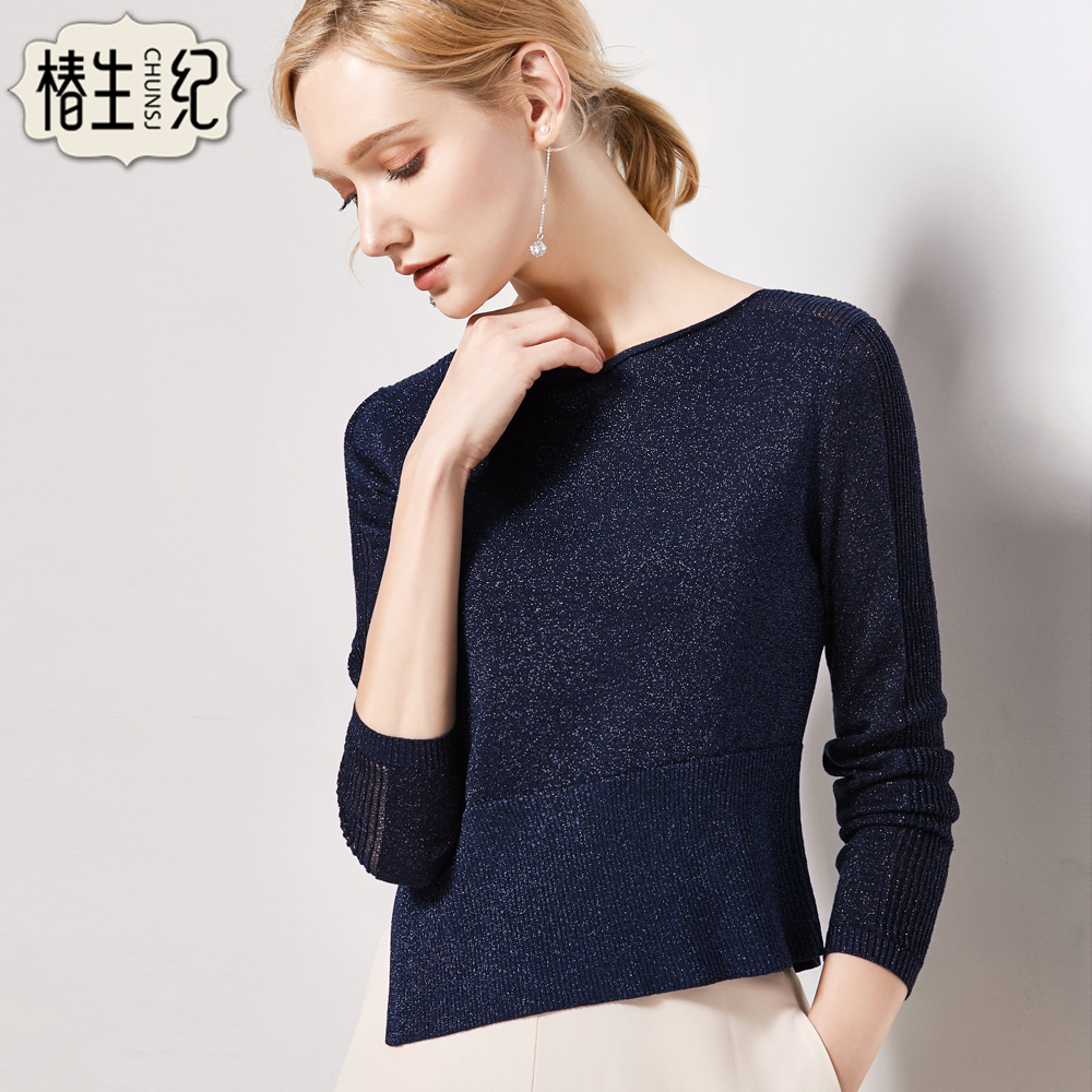 椿 2019 xuân mới dệt áo sơ mi tay dài rỗng áo len ngắn nhẹ áo len sáng màu nữ - Đan Cardigan áo len thổ cẩm