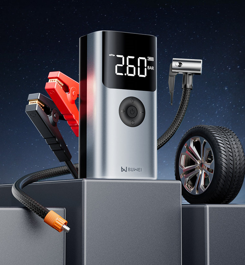 Buwei Car Emergency Jump Starter and Air Pump All-In-One Device Battery Booster Starting Device