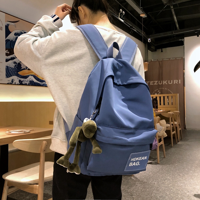 schoolbag Nhật Bản nữ Hàn Quốc phiên bản hara kuzzang đại học studentbackpack cơ sở trường trung học cao dung lượng rắn màu túi vai