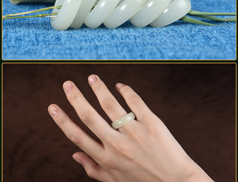 Bague mixte      en Hetian jade - Ref 3087506 Image 14