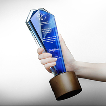 Epidemic love competition trophy lettering Crystal personality Trophy awards souvenir sports competition spot medal customization