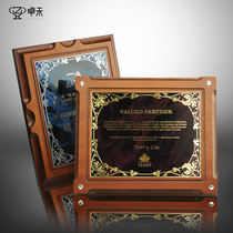 Zhuohe solid wood medals custom-made high-end honor authorization brand listed enterprise commercial competition supplier medals