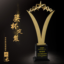 Five-star metal trophy customized various sports competition prizes souvenir medals creative styling free lettering