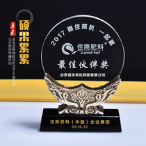 Crystal trophy customization Company excellent employee award medal production lettering embroidery basketball game trophy customization