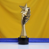 Five-pointed Star Metal Trophy Spark Personality Medal Customized Growth Award Outstanding Employees Year-end Awards Zhuo He Customized