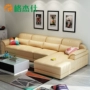 Gejie Shi sofa da sofa phòng khách hiện đại nhỏ gọn thời trang sofa da nhập khẩu đồ nội thất giải trí chức năng - Ghế sô pha sofa mini