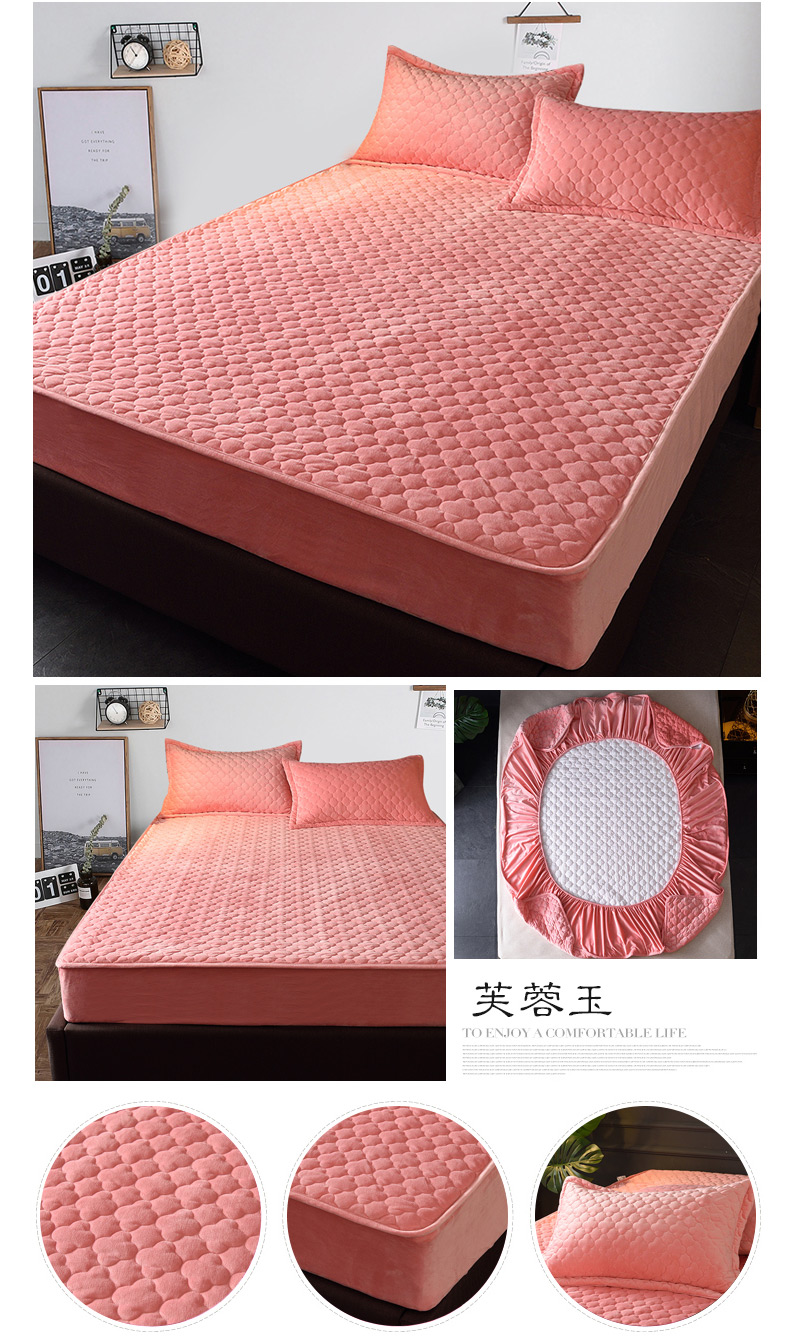 Pha lê nhung bông đệm đơn giường ấm giường Simmons bảo vệ tất cả bao gồm nệm có thể tháo rời bao gồm 1,8m ga chun trải giường	