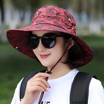 Summer camouflage hats outdoor mountaineering sun hats sunshade big brimmed hats fisherman hats female hats