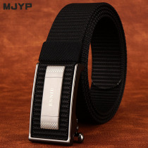 Automatic buckle fashion canvas military training Belt Mens Outdoor woven belt Womens extended Joker nylon jeans belt