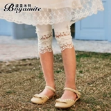 Леггинсы, штаны, детская белая кружевная летняя одежда для девочек, облегающий крой, коллекция 2022, в западном стиле