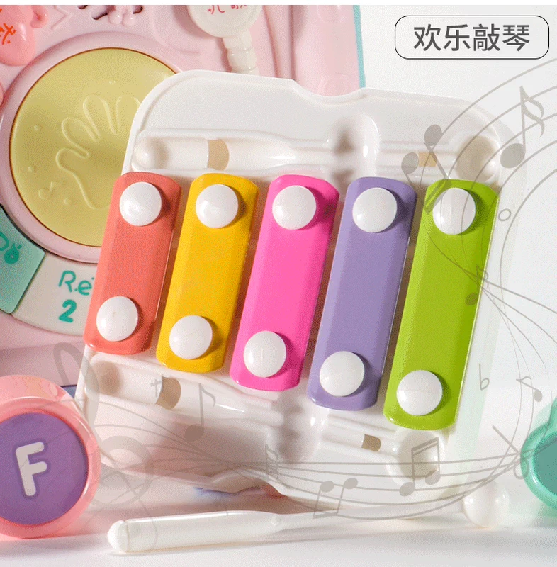 Trống tay trẻ em đồ chơi trẻ em nhạc tambourine pat trống câu đố đa chức năng có thể sạc lại 0-1-2 tuổi - Đồ chơi âm nhạc / nhạc cụ Chirldren cửa hàng đồ chơi trẻ em