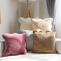 mùa thu tối giản hiện đại và mùa đông flannel gối xe ngủ trưa văn phòng đệm gối cạnh giường ngủ bìa gối đơn giản - Trở lại đệm / Bolsters gối và mền 2 trong 1