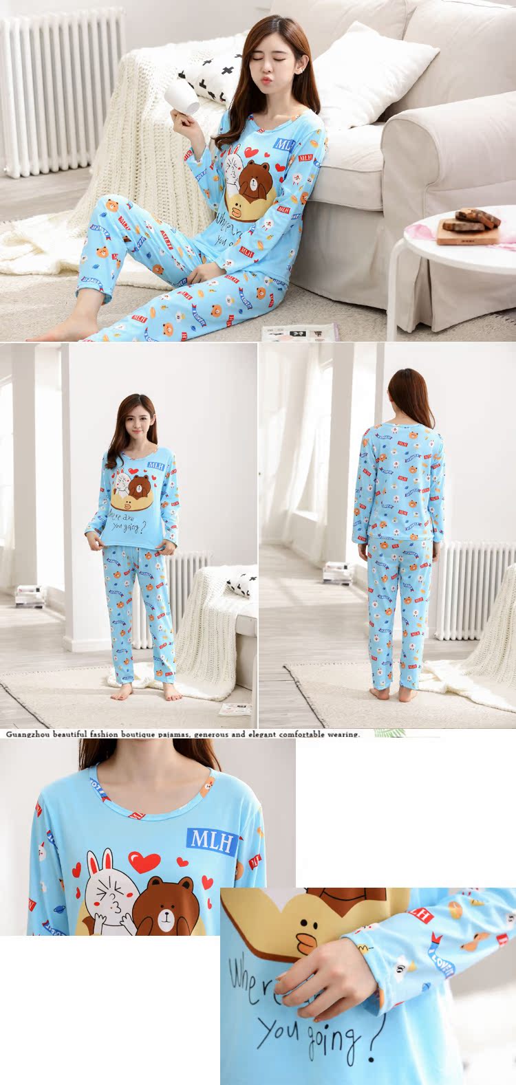 Pyjama pour femme OTHER   à manches longues - Ref 3000107 Image 17