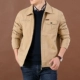 Áo khoác nam Jeep Shield nam size lớn Loose Lapel Jacket Men 2019 Spring Fashion Washed Cotton Casual Solid Color Jacket