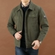 Áo khoác nam Jeep Shield nam size lớn Loose Lapel Jacket Men 2019 Spring Fashion Washed Cotton Casual Solid Color Jacket