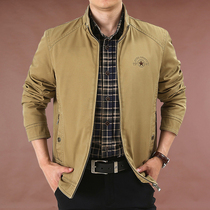 2022 autumn fashion casual loose stand collar jacket mens large size solid color simple mens jacket trend