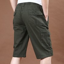 2021 Summer Thin Shorts Mens Multi Pocket Capri pants Mens Fashion Cotton Loose Casual Pants
