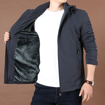 2021 Winter men plus velvet thickened warm loose cotton clothes men outdoor comfortable leisure elastic quick dry cotton padded jacket tide