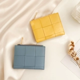 Изысканный бумажник, плетеный небольшой дизайнерский модный брендовый кошелек, из натуральной кожи