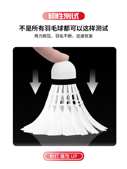 中极星羽毛球 球三星特惠耐打羽球 稳定12只装鹅毛正品旗舰店官方