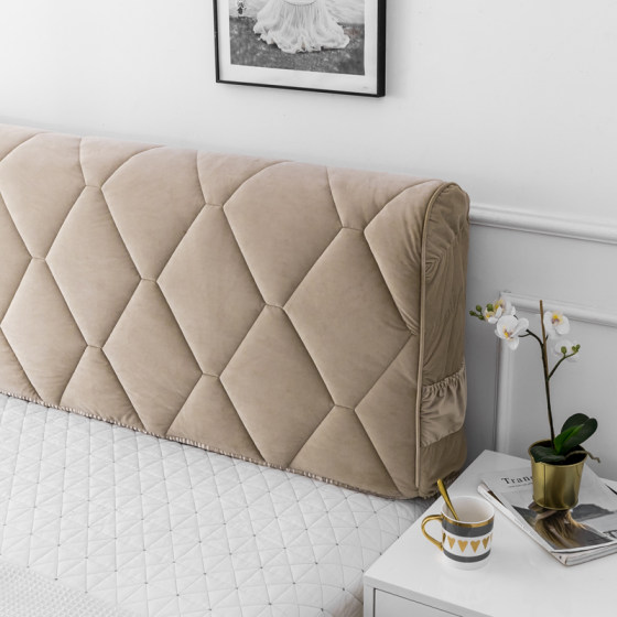 2026 New Model Full-Cover Thickened Headboard Cover Universal Backrest Soft Cover European-Style Leather Bed Wooden Headboard Cover Protective Cover